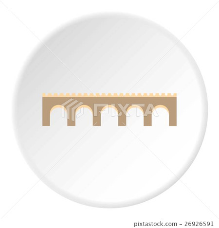 Long bridge icon, flat style Long bridge icon, flat style 26926591