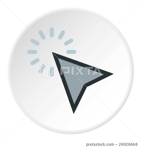 Cursor clicks icon, flat style Cursor clicks icon, flat style 26926668