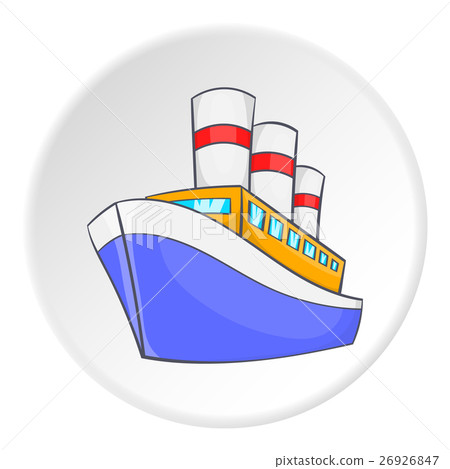 Steamship icon, isometric style 26926847