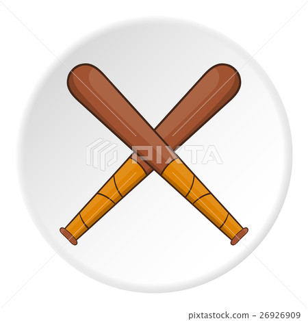 Baseball bats icon, flat style 26926909