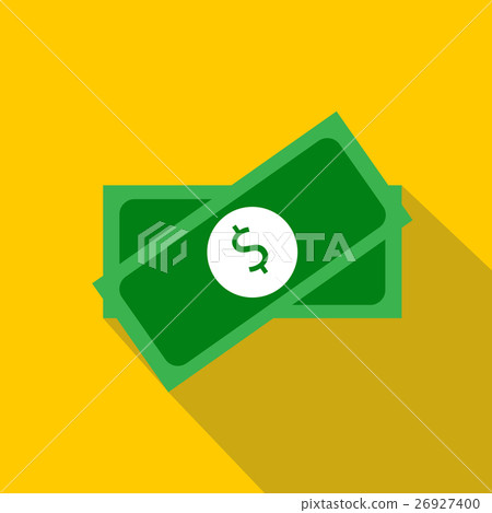 Two packs of money icon, flat style Two packs of money icon, flat style 26927400