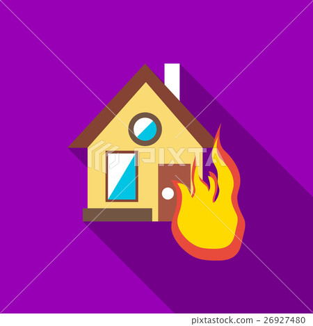 Protect home from fire icon, flat style Protect home from fire icon, flat style 26927480