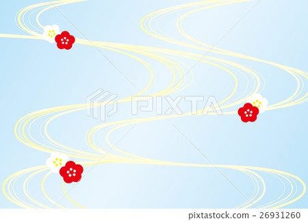紅色和白色李子小河藍色漸進性 紅色和白色李子小河藍色漸進性 26931260