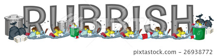 Font design for word rubbish Font design for word rubbish 26938772