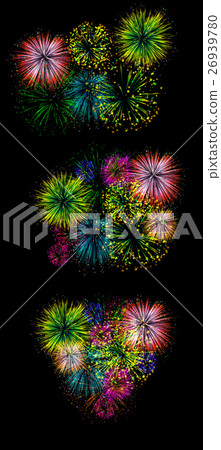 Fireworks on dark background Fireworks on dark background 26939780