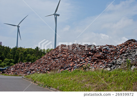 風力發電以及瓷磚積累區域鹿島市 26939972