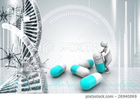 People with pills in color background People with pills in color background 26940869