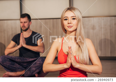 the woman in the Lotus position the woman in the Lotus position 26940973