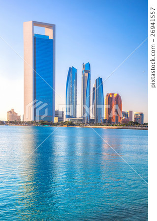 Skyscrapers in the evening, Abu Dhabi, UAE 26941557