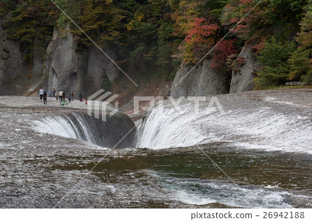 群馬縣沼澤瀑布，秋天Futenori谷，群馬縣沼田市 26942188