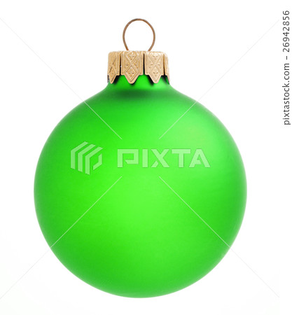 Green Christmas ball on white background.xmas 26942856