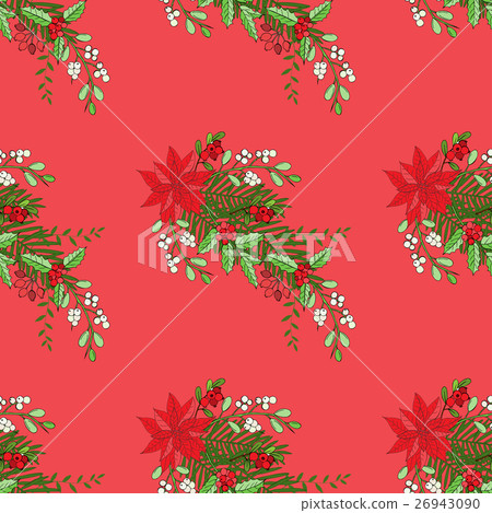 Seamless pattern with Christmas decoration 26943090