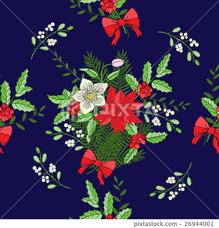 Seamless pattern with Christmas decoration Seamless pattern with Christmas decoration 26944001