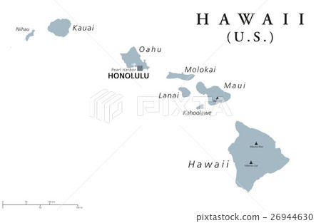Hawaii political map 26944630