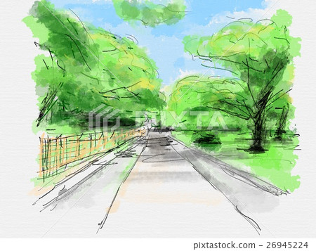 綠色風景例證 綠色風景例證 26945224