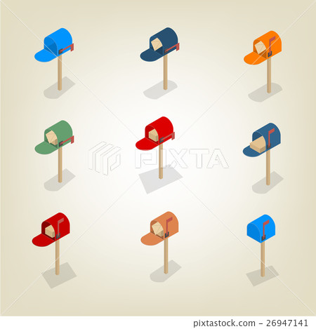 American mailbox isometric, vector illustration. American mailbox isometric, vector illustration. 26947141