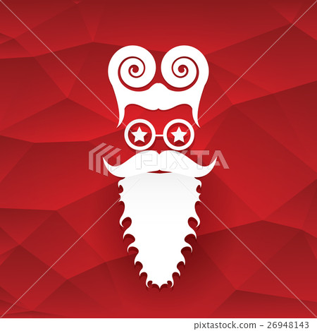 vector Christmas hipster santa claus greeting card vector Christmas hipster santa claus greeting card 26948143