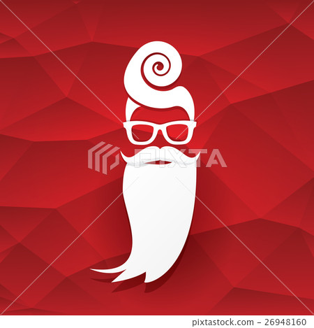 vector Christmas hipster santa claus greeting card vector Christmas hipster santa claus greeting card 26948160