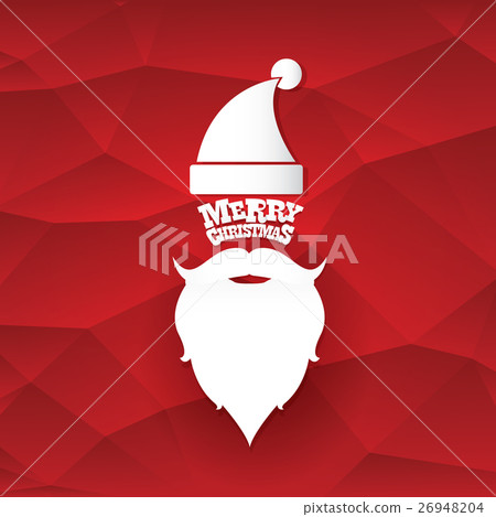 vector Christmas hipster santa claus greeting card 26948204