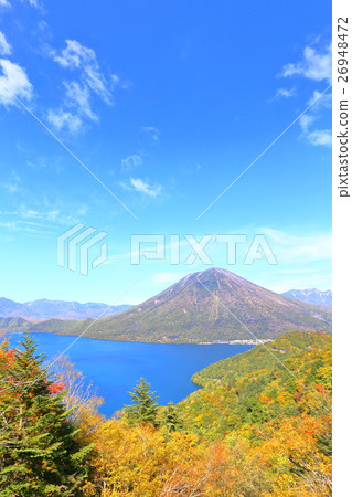 奧金尼克湖中禪寺和南台山[秋天/秋天的葉子] 26948472