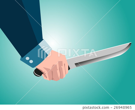 Business man holding knife 26948965