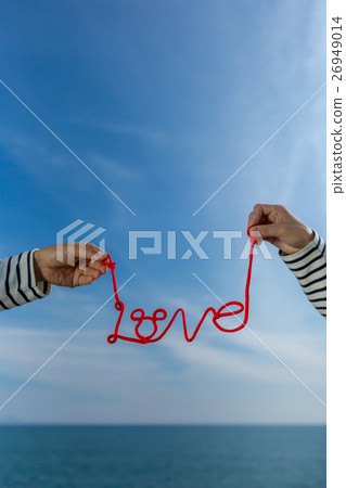 Bridal photo two people red thread 26949014