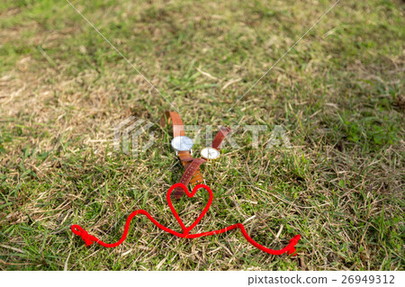 Bridal photo watch and red thread 26949312