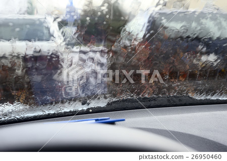 parking meter on the dashboard 26950460