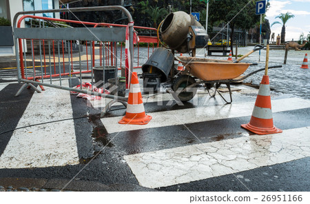 Roadworks in a Town in Madeira Roadworks in a Town in Madeira 26951166