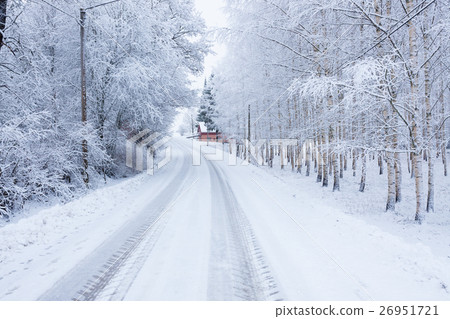 Small road at winter 26951721