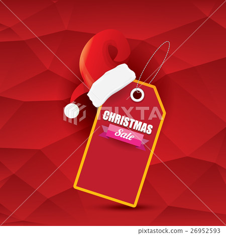 vector Christmas sales tag or label 26952593