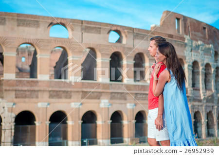 Happy family in Europe. Romantic couple in Rome Happy family in Europe. Romantic couple in Rome 26952939
