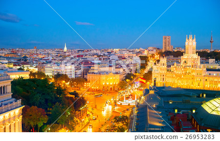 Skyline of Madrid, Spain Skyline of Madrid, Spain 26953283