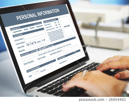 Personal Information Appilcation Identity Private Concept Personal Information Appilcation Identity Private Concept 26954401