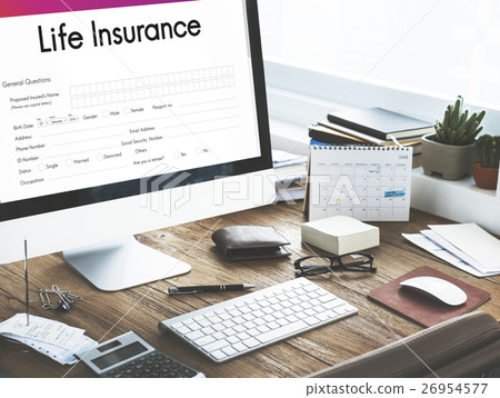 Life Insurance Form Application Security Concept Life Insurance Form Application Security Concept 26954577