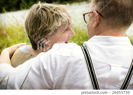 Elderly Senior Couple Romance Love Concept Elderly Senior Couple Romance Love Concept 26955730