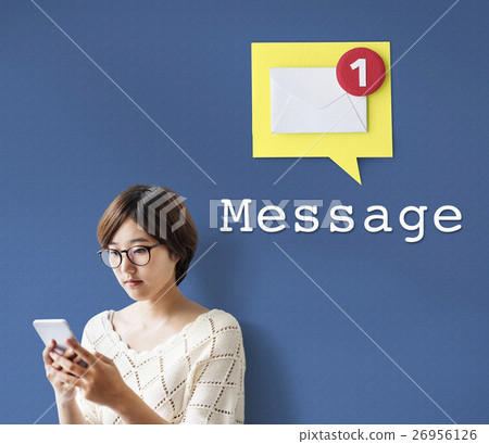 Message Notification Inbox Envelope Concept 26956126