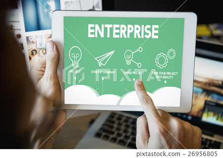 Crowdfunding Startup Business Crowdsourcing Cooperation Graphic Concept 26956805