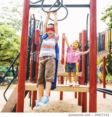 Brother Sister Elementary Childhood Kid Playful Concept 26957142