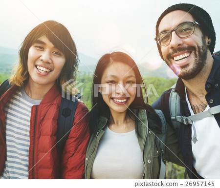 People Friendship Hangout Traveling Destination Camping Concept People Friendship Hangout Traveling Destination Camping Concept 26957145