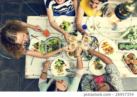 Women Communication Dinner Together Concept 26957354