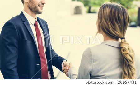 Handshake Greeting Corporate Business People Concept Handshake Greeting Corporate Business People Concept 26957431