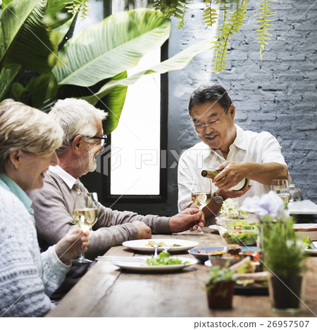 Group of Senior Retirement Meet up Happiness Concept 26957507