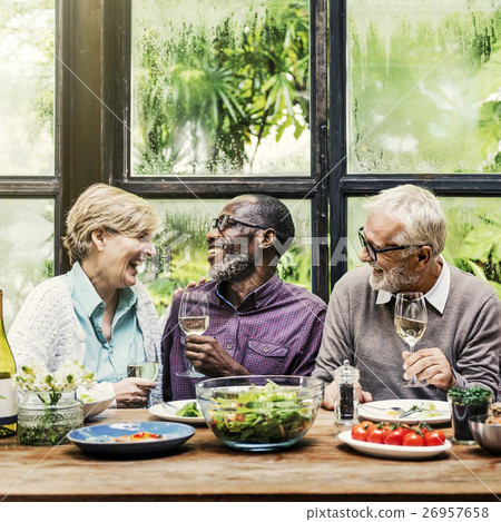 Group of Senior Retirement Meet up Happiness Concept 26957658