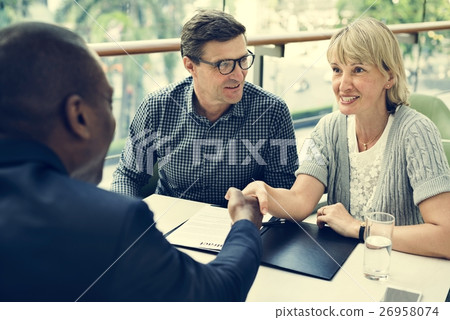 Business Discussion Talking Deal Concept 26958074