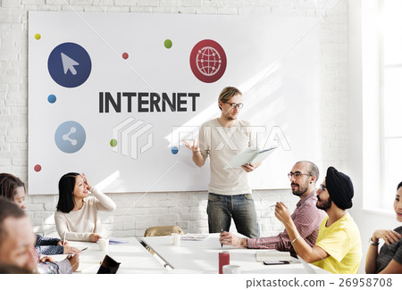 Internet Network Communication Connection Concept Internet Network Communication Connection Concept 26958708