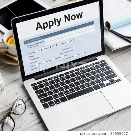 Apply Online Application Form Recruitment Concept Apply Online Application Form Recruitment Concept 26959037