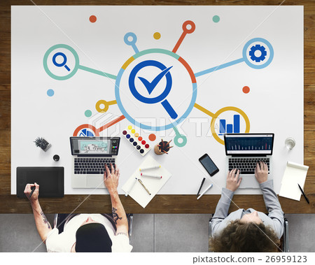 Quality Management Check Icon Concept 26959123