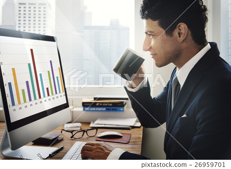 Business Graph Analysis Strategy Concept Business Graph Analysis Strategy Concept 26959701