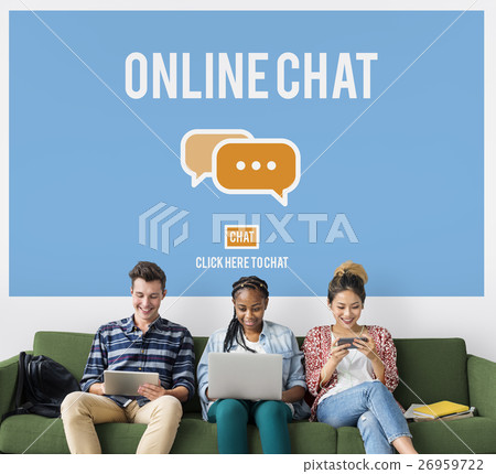 Online Chat Communication Connection Concept Online Chat Communication Connection Concept 26959722